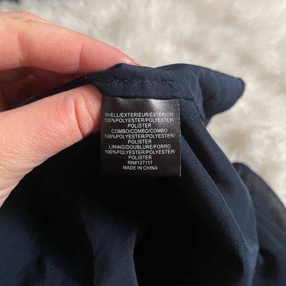 Badgley Mischka Navy Blue Ballerina Gown Long Maxi Dress Sleeveless Sz 6 - Picture 8 of 10